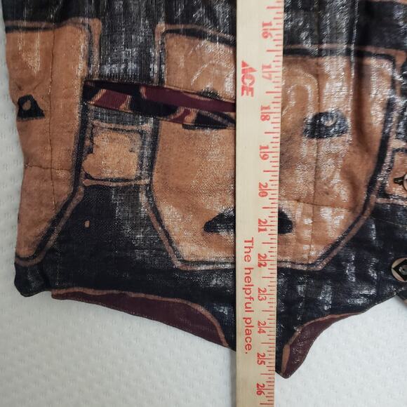 NADYA Art to Wear Reversible Patchwork Batik Vest M-L Whimsical. One Of A Kind - Picture 9 of 15